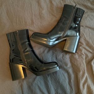 Jeffrey Campbell Maxen Black Block Heel Boot